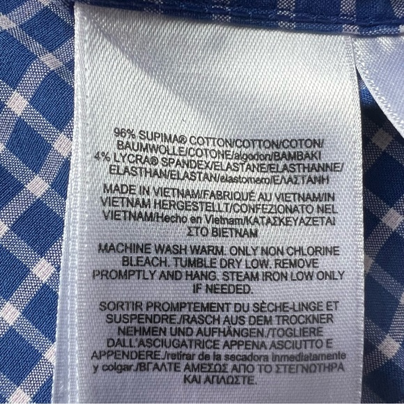 Brooks Brothers Mens Blue Non Iron Stretch Supima Cotton Dress Shirt 20 34/35 - Picture 5 of 6